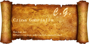 Czina Gabriella névjegykártya