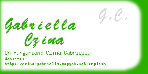 gabriella czina business card